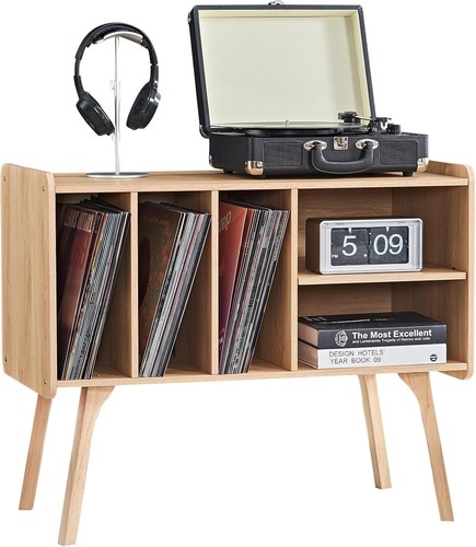 Natural record player stand - natural,
