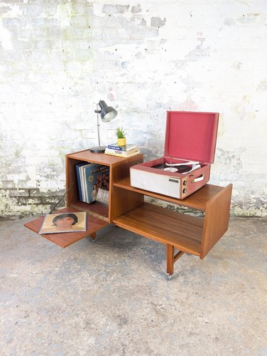 Mid century media unit - media, vinyl