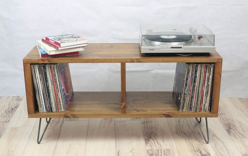 Handcrafted solid wood record - solid,