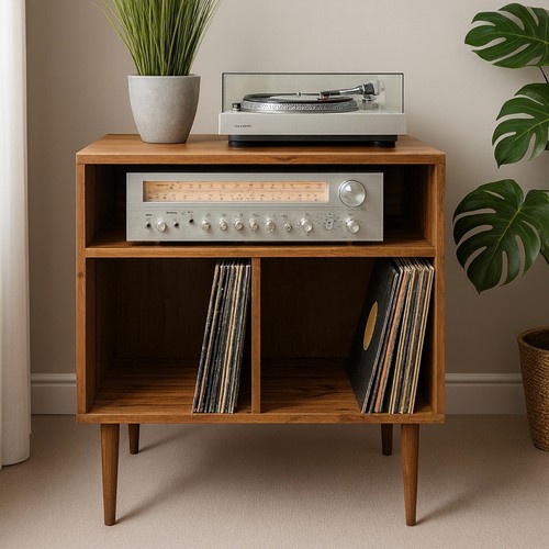 Handmade solid wood record - wood,